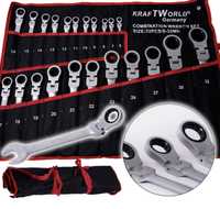 Немски Тресчотни ключове 22 части KraftWorld 6-32мм с чупещо рамо