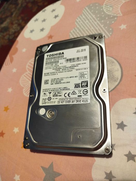 Hard disk PC calculator 500Gb Toshiba