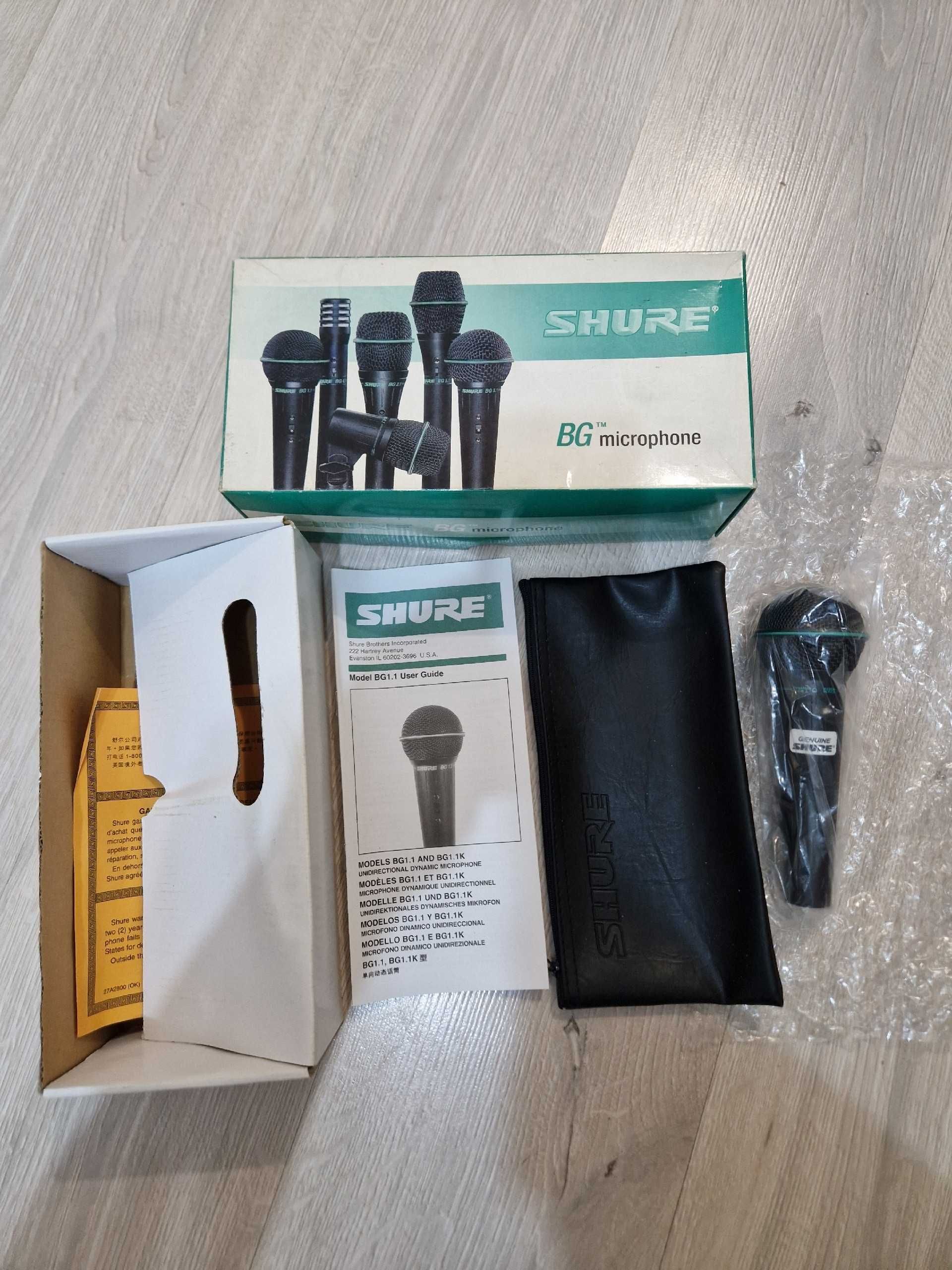Микрофоны shure sm 58-lc и shure bg1.1