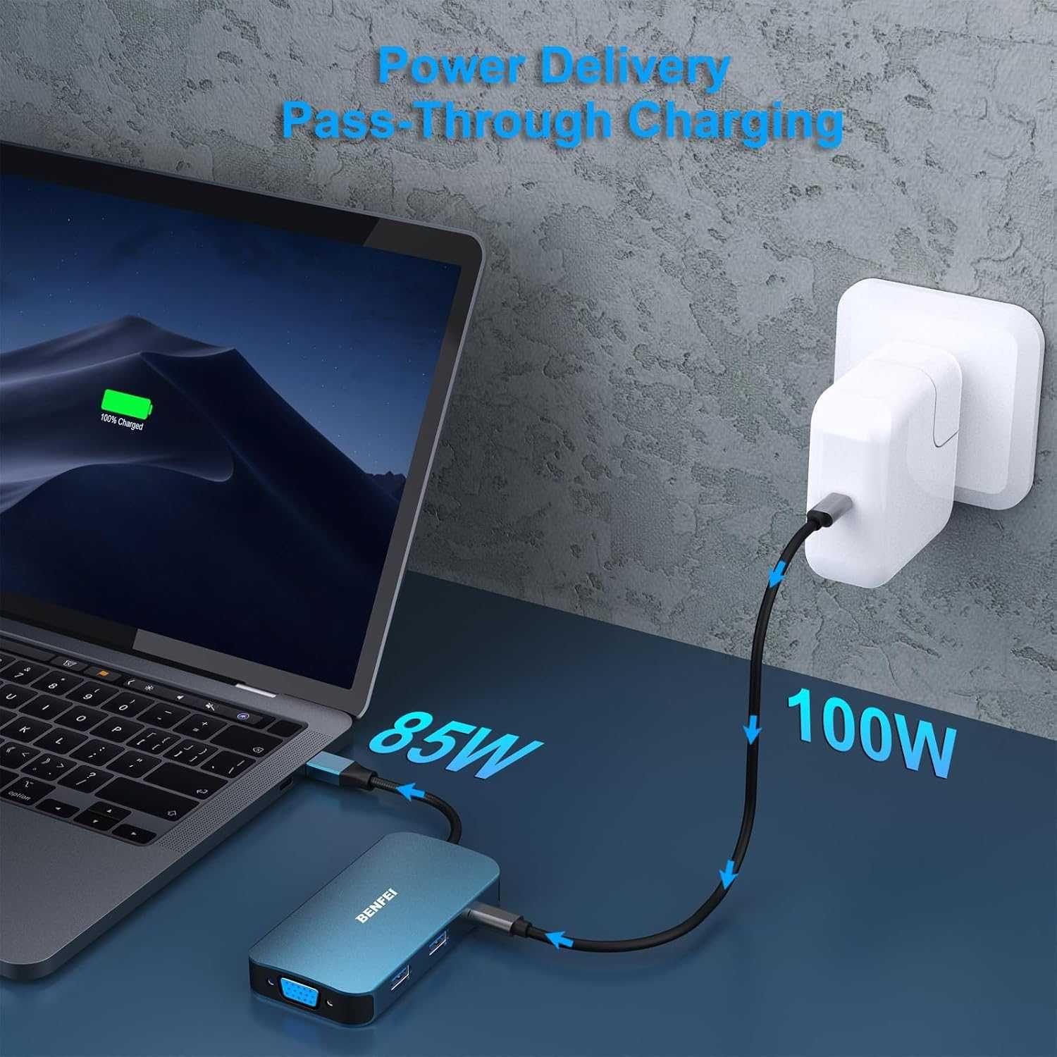 8-в-1 Докинг станция BENFEI USB C MST ,USB-C HUB
