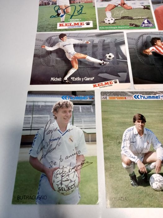 Lot,Autograf semnatura jucatori Real Madrid,vechi ,de colectie Fotbal