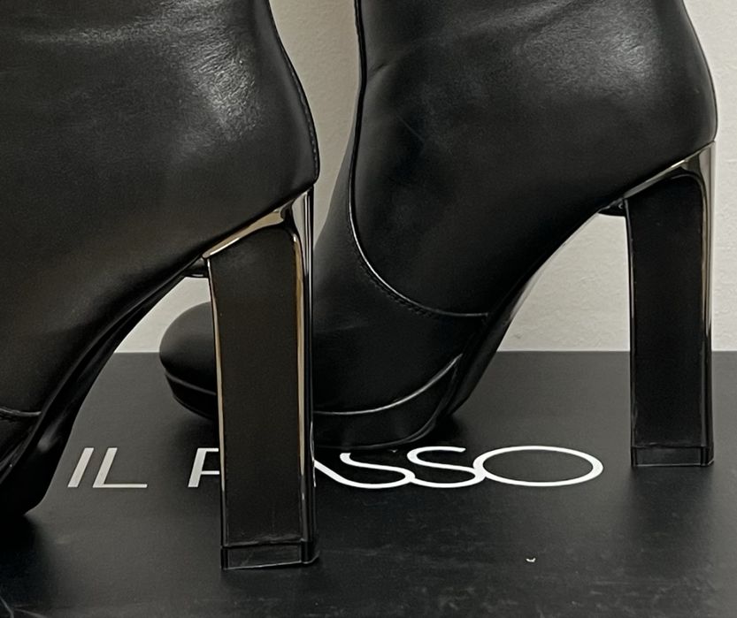 Cizme lungi din piele , Il Passo, negre , 36