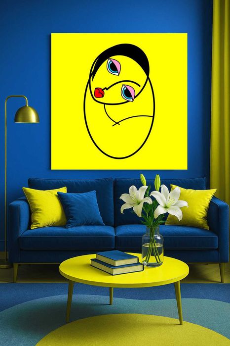 Tablou premium canvas 100cm x 100cm - motiv: feminity