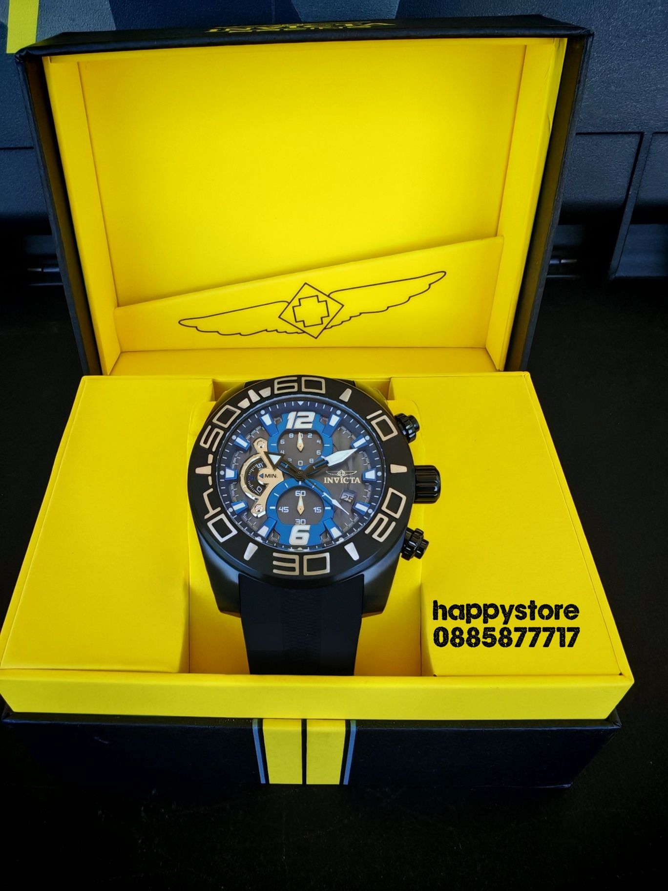INVICTA Pro Diver Blue 50 mm, Инвикта нов ръчен часовник