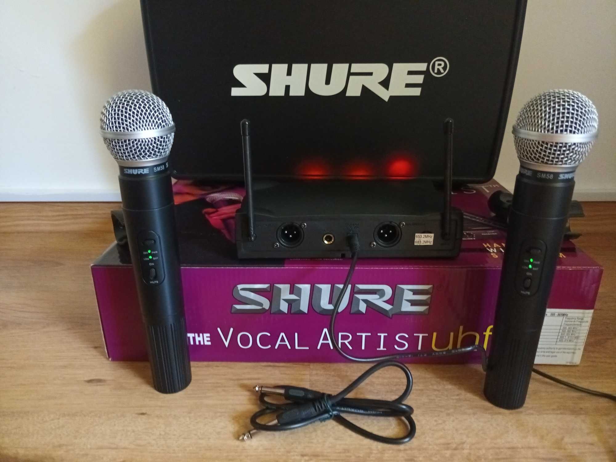 Microfoane profesionale Shure SM 58 set X2 Karaoke Sedinte Biserica