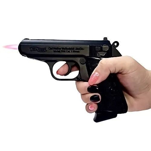 Зажигалка пистолет в кобуре. Walter Подарочная зажигалка в упаковке