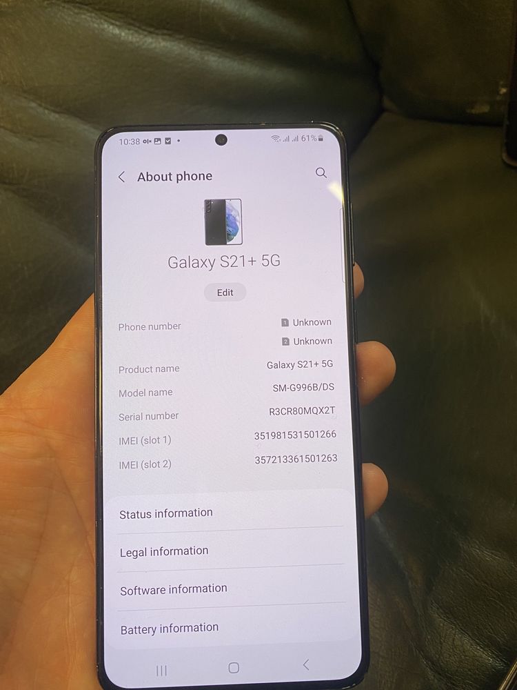 Telefon Samsung Galaxy S21 Plus 5G Black 128GB 8Gb ram dual sim