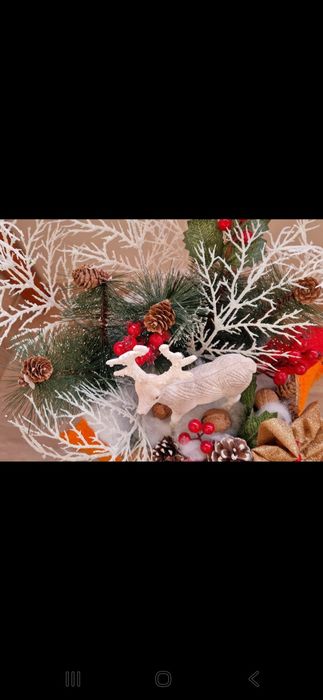 Aranjament de Crăciun - Cerb în zăpadă