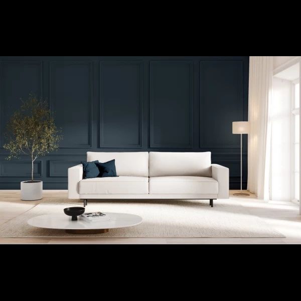 Canapea extebsibila 3 locuri spatiu depozitare bej deschis 236cm