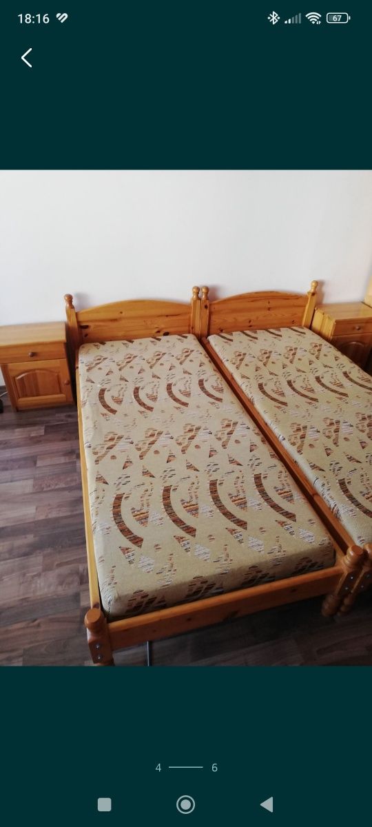 Легло с матрак, нощно шкафче