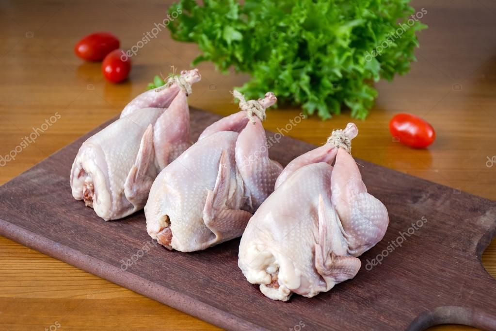 Перепелиные тушки и яйца