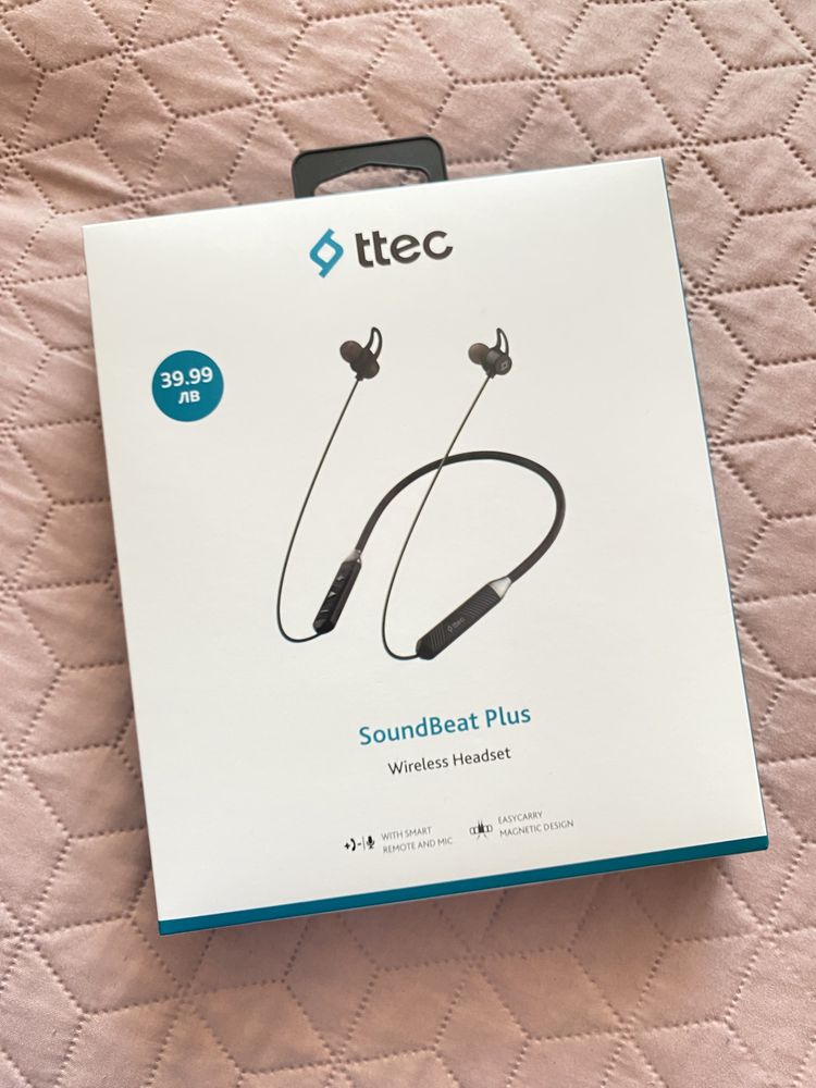 Безжични (bluetooth) слушалки Ttec Soundbeat Plus Black