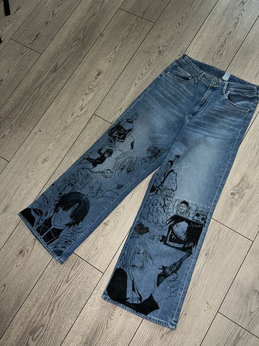 Blugi stil ed hardy anime baggy y2k
