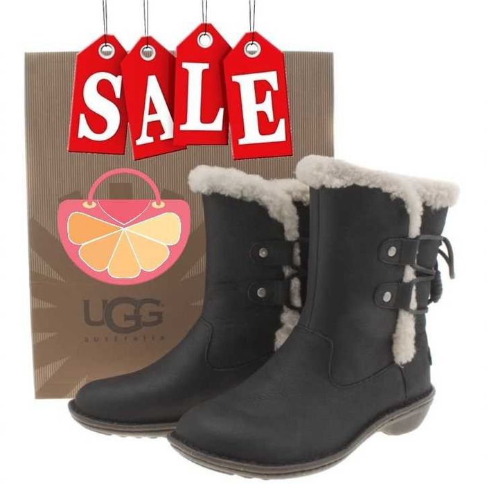 UGG AUSTRALIA № 35/36 – Дамски зимни водоустойчиви боти ест. кожа нови