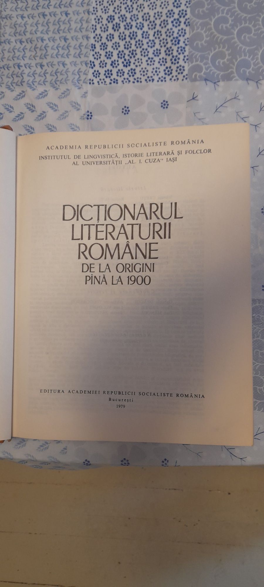 Dicționarul Literaturii Române De La Origini Până La 1900