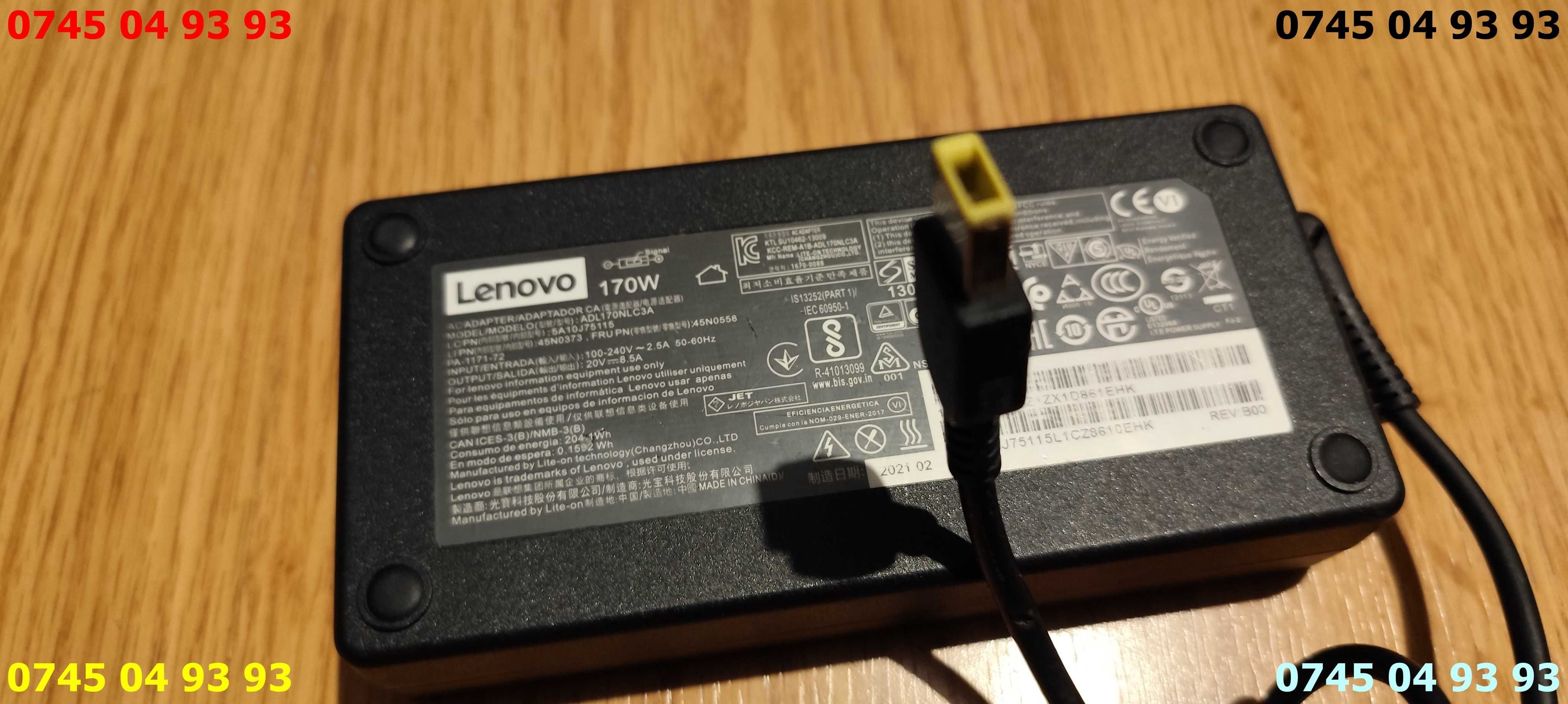 joc incarcator alimentator original lenovo 20v 8.5A 170w mufa tip usb