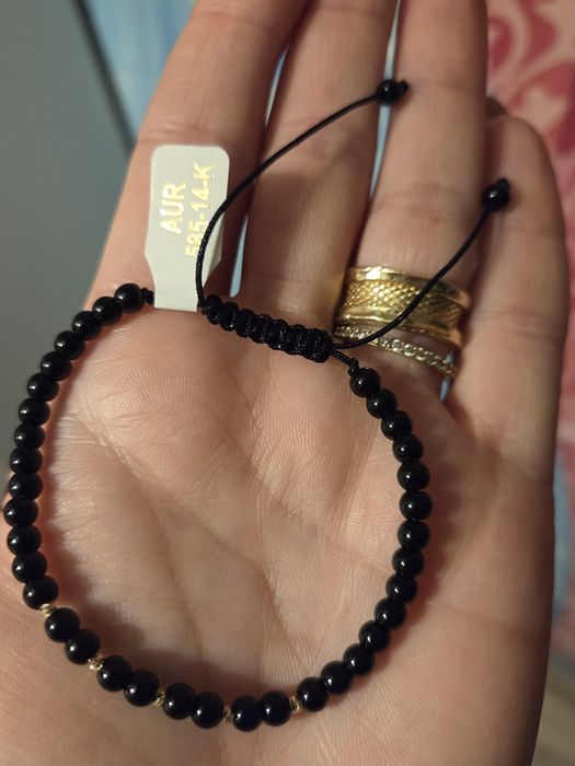 Bratara cu bile de aur 14k