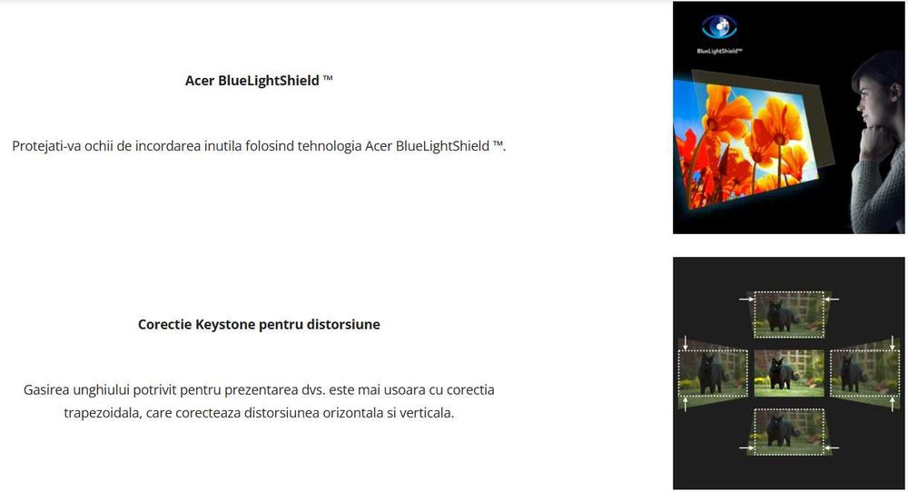 Videoproiector Acer H6541BDi,Full HD,3D, DLP, 4000 Lmn, Alb - ca NOU