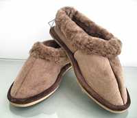 Дамски домашни обувки пантофи топлинки естествена кожа