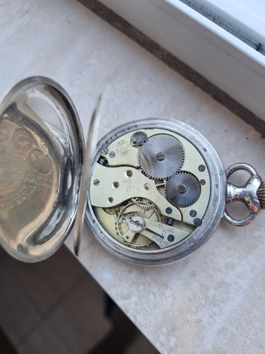 Ceas de buzunar argint MOERIS Swiss