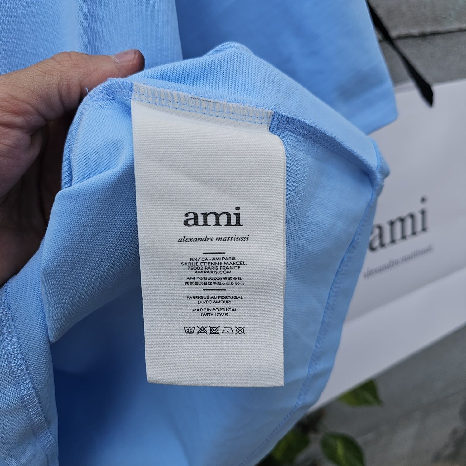 Tricou ami paris baby blue size S