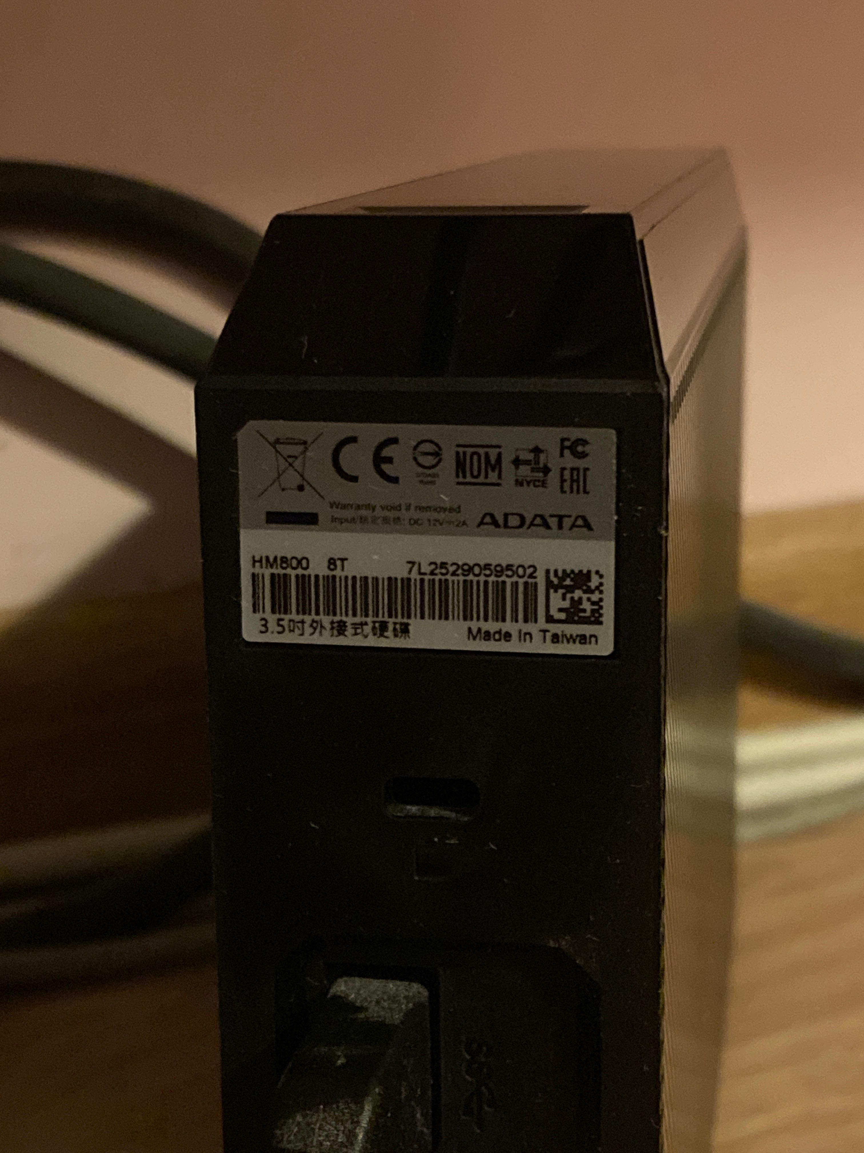 ADATA AHM800 3.5 8TB Disk Drive 7200rpm USB 3.2 (AHM800)