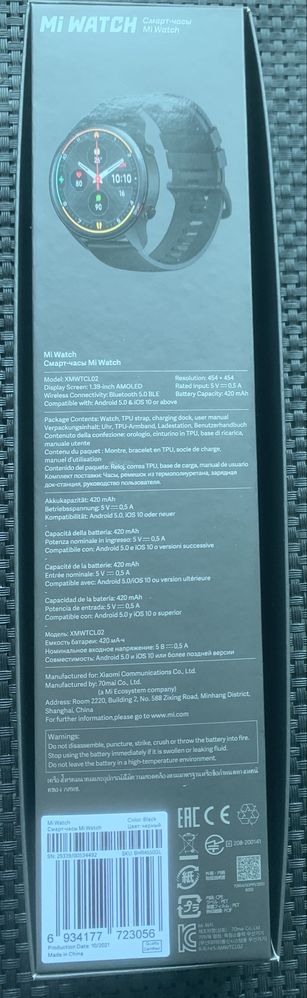 Mi watch XIAOMI black  ЧИСТО НОВ
