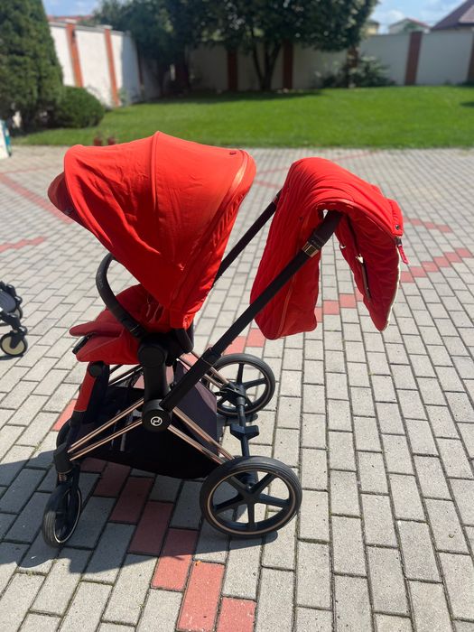 Cărucior Sport Cybex Platinum E-Priam cu cadru Rosegold