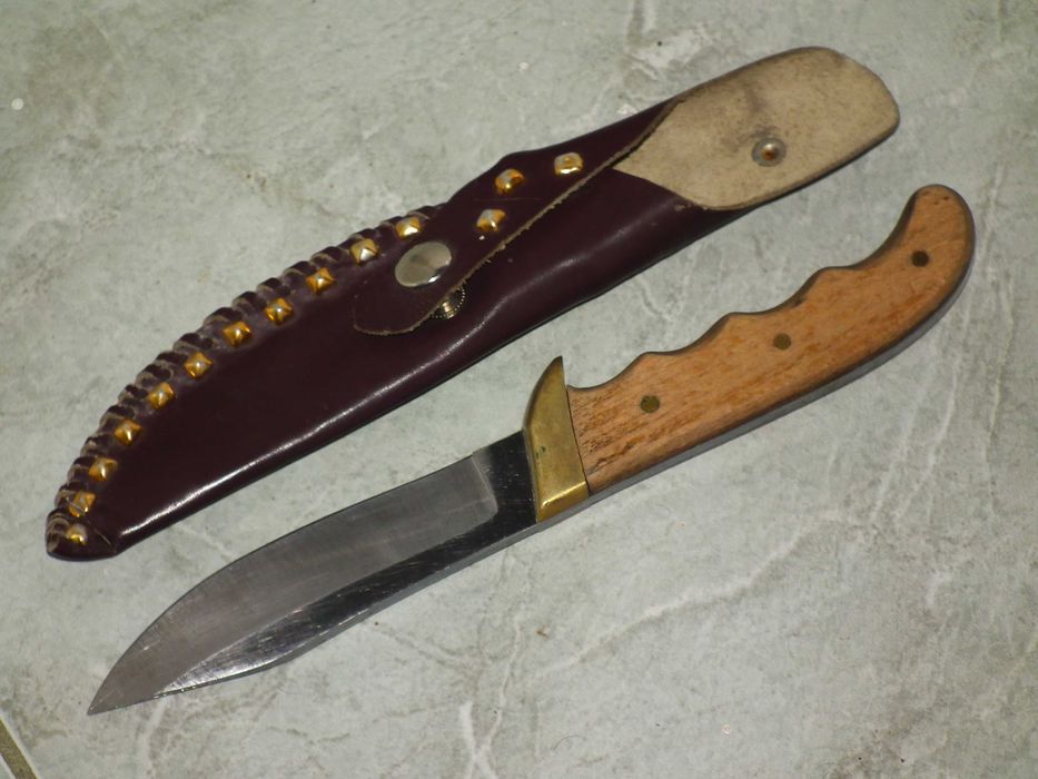 Cutit retro masiv de vánátoare drumetie + toc piele nr.2