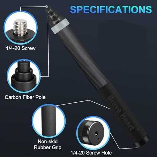 Нов Невидим Селфи Стик Insta360 X5 X4 X3 ONE 3м Карбон Влог 360° видео