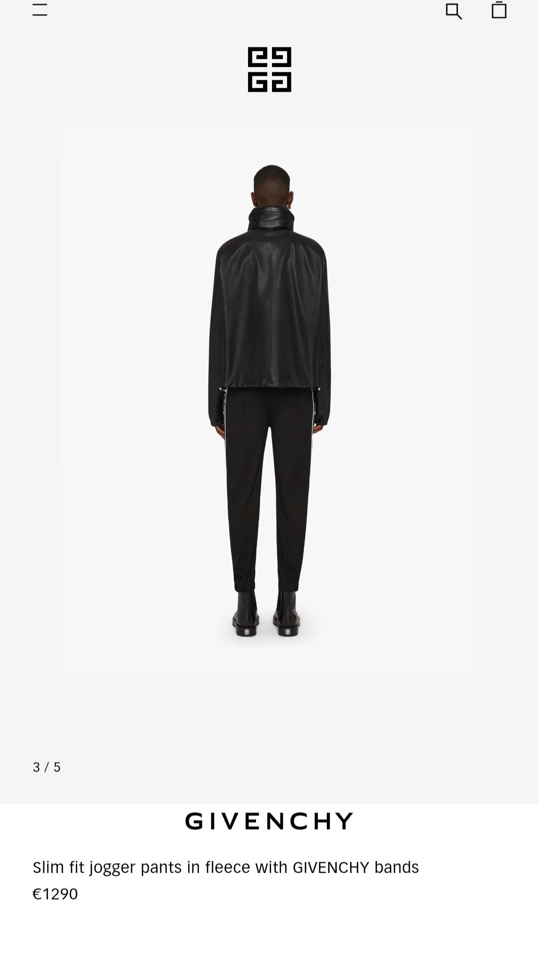 Givenchy tracksuit jacket in fleece with GIVENCHY bands