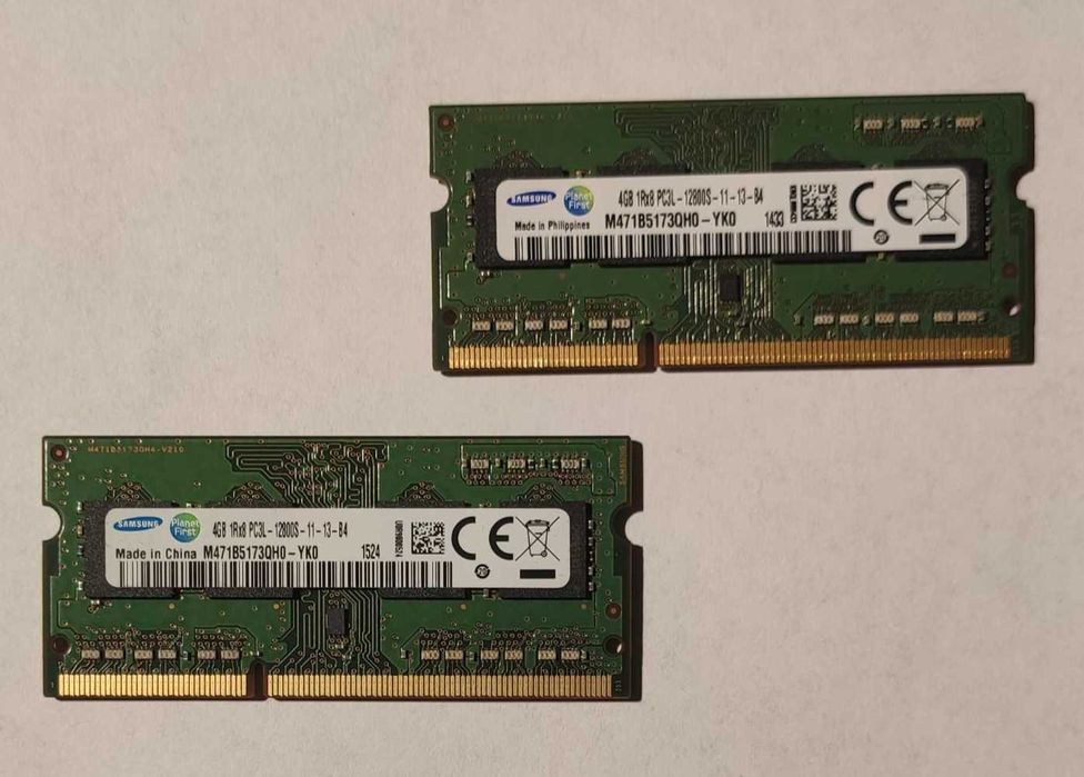 8GB 2x4GB RAM памет за лаптоп Samsung DDR3 - 1600MhZ 1.35V