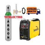 TIG 200P DC COLD Aparat sudura otel inox + tub 8L argon plin + ceas