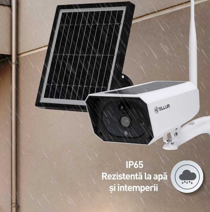 Camera solara WiFi Tellur TLL331231 + panou, 2MP Full HD, PIR + card
