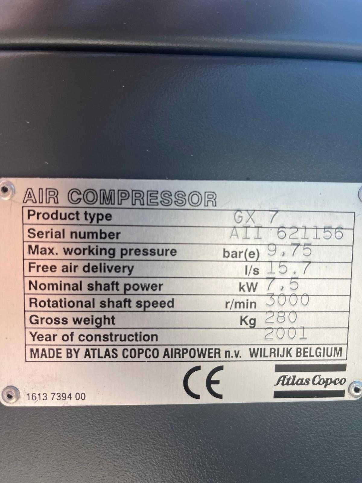 Compresor Atlas Copco 7.5 KW SH c