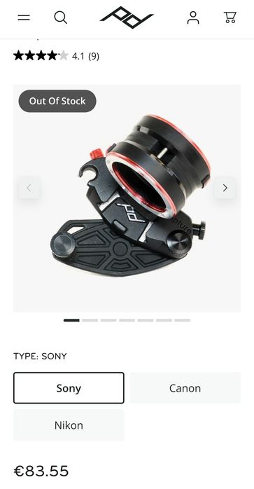 Kit prindere curea peak design capture lens Sony fe