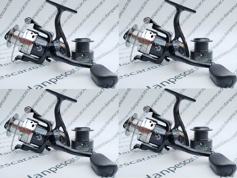 SET 4 Lansete Power tele feeder 3,90m+4 Mulinete QFC4000 si 4 role fir