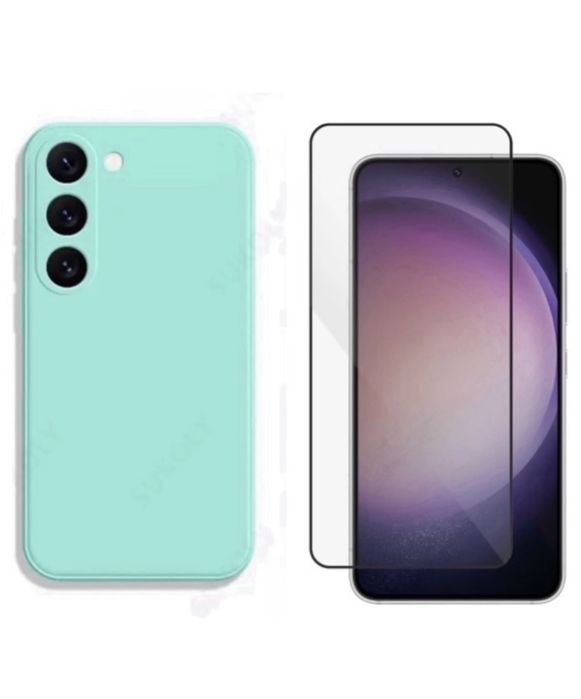 Husa Inter Catifea + Folie Sticla Samsung A05/A05S/A15/A55/A16/A17