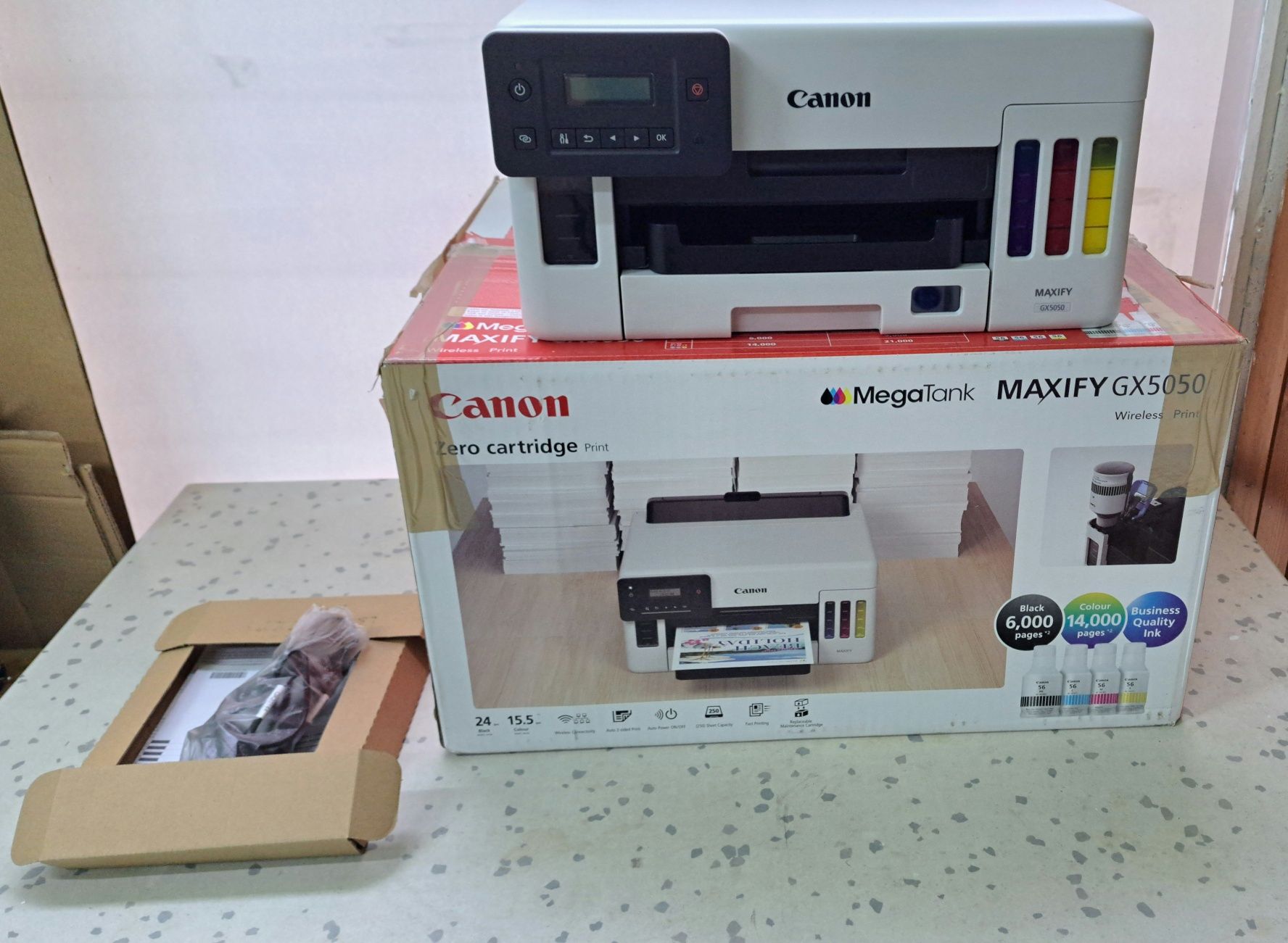 Canon MAXIFY GX5050 мастиленоструен принтер,дуплекс A4,A5,B5 Wi-FI бял