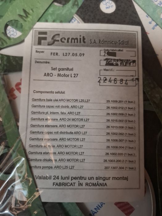 Set Garnituri Fermit Aro D127 L25 L27