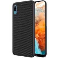 Husa pentru Huawei Y7 2019, GloMax Perfect Fit cu insertii de carbon n