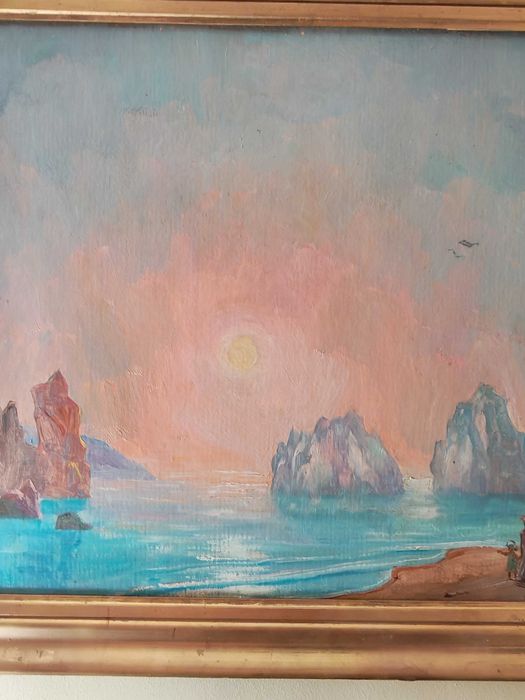 Tablou Starvu Tarasov ulei pe carton - pictat in 1919 Adalari - Turcia