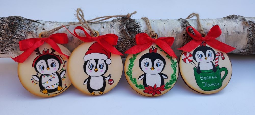 Дървени Коледни играчки