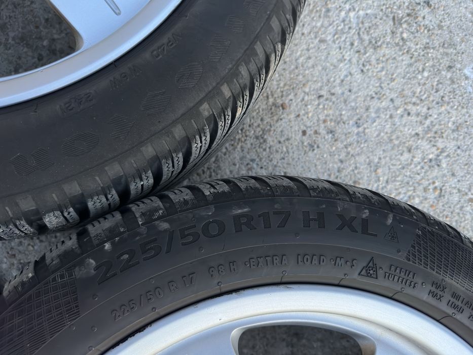 Vand 4 Jante Originale Audi 17 inch cu Anvelope iarna
