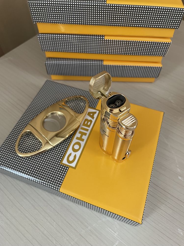 COHIBA подаръчен комплект (запалка+резачка за пури)