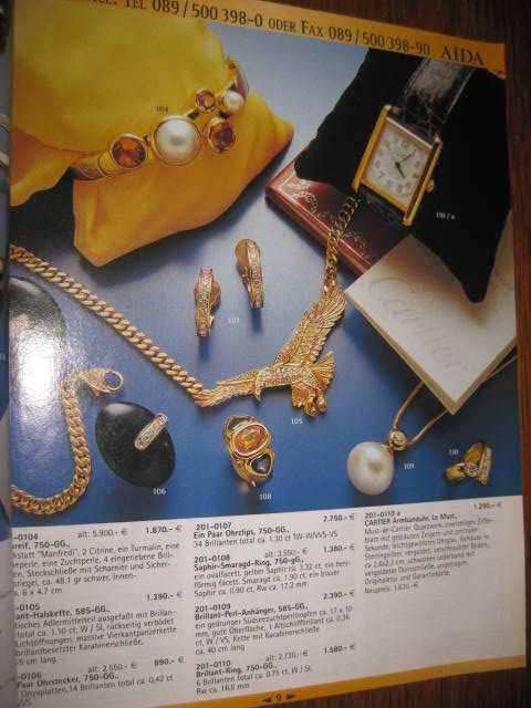 9316-Aida-Ceasuri si bijuterii Rolex, Cartier, IWC etc. Catalog Euro.