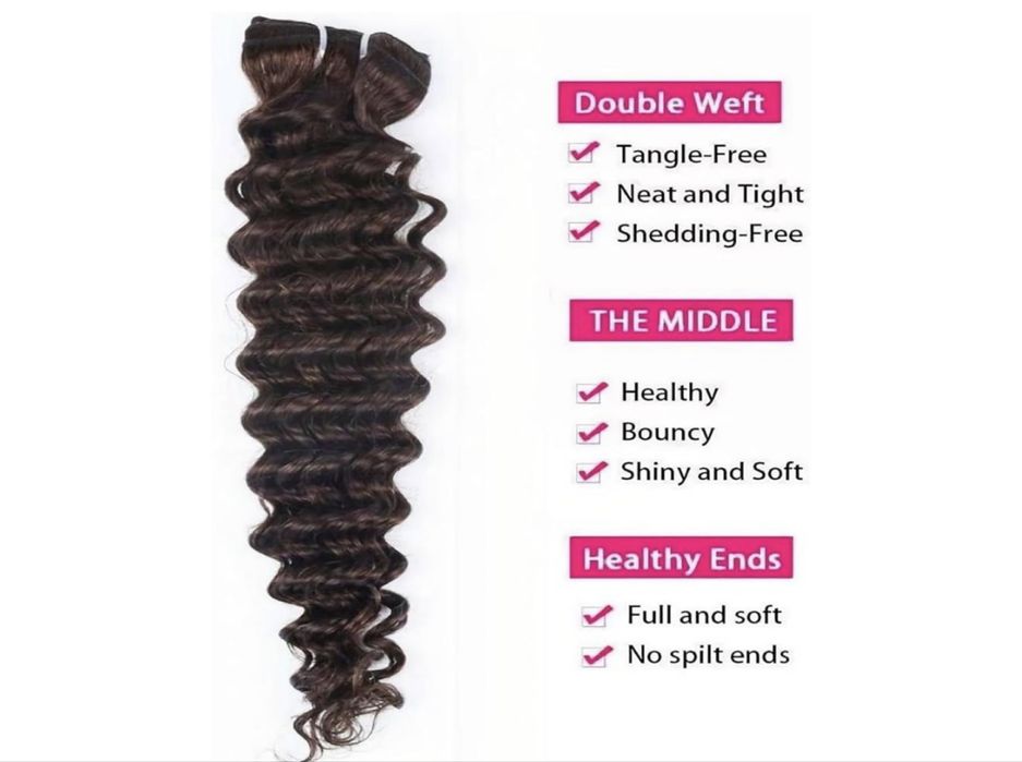 Extensii ondulate maro inchis 60cm 8bucati