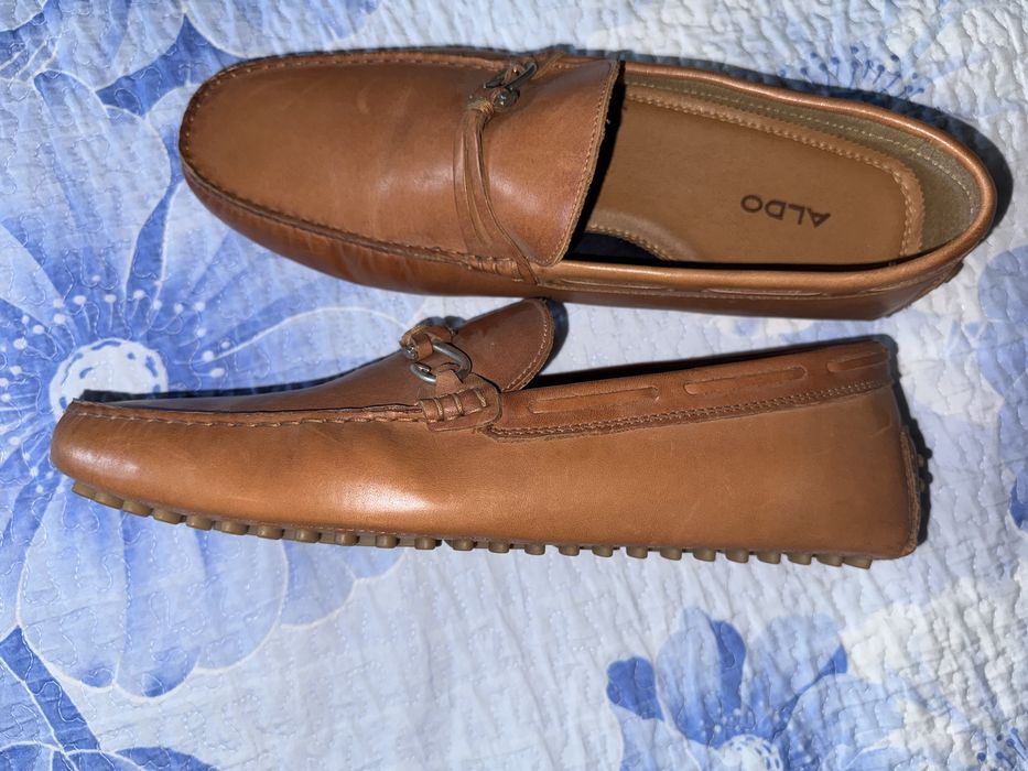 Мужские кожанные мокасины фирмы Альдо оригинал привозные