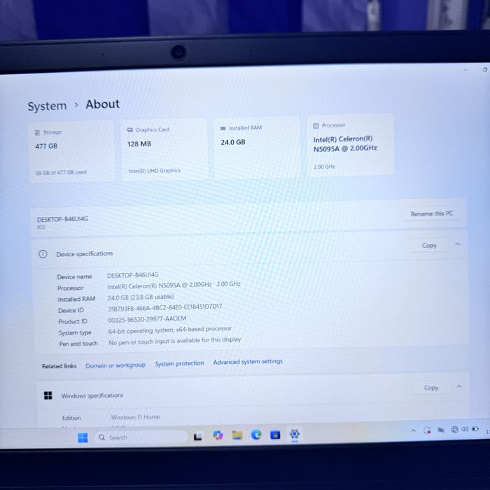 Laptop 24Gb RAM,512GB SSD