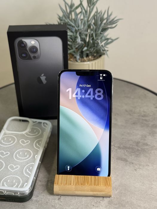 iPhone 13 Pro Max Graphite 128 GB 91% full box + 2 huse
